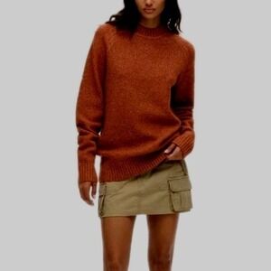 Old Navy rusty Maroon ribbed crewneck soft sweater  women's size XL #423C‎